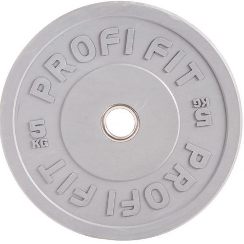 Диск для штанги каучуковый, цветной D51 мм PROFI-FIT  5 кг