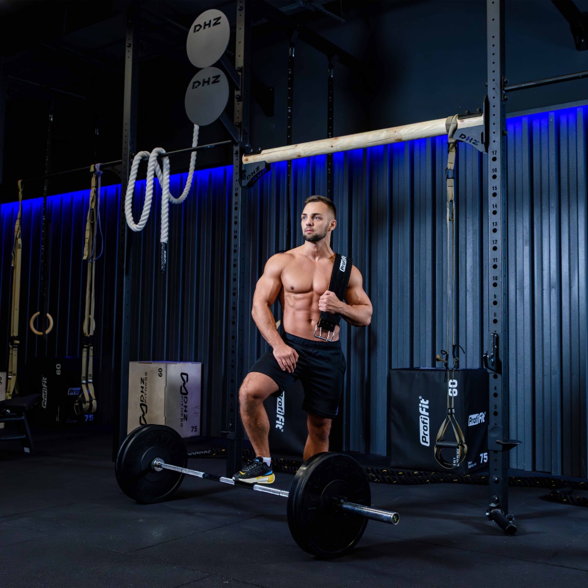 Диск для штанги каучуковый, черный D51 мм PROFI-FIT 20 кг — изображение 3