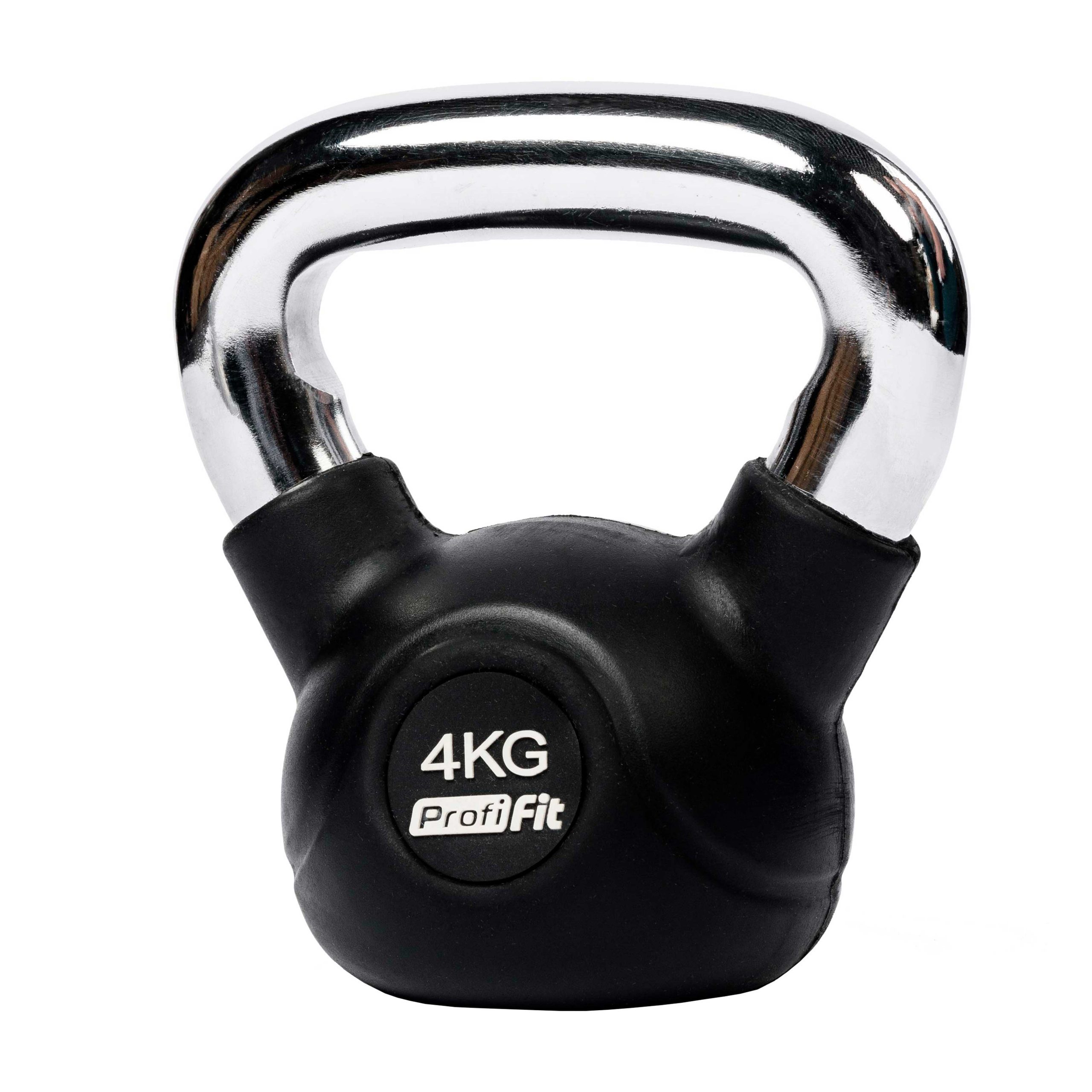 Гиря обрезиненная с хромированной ручкой PROFI-FIT 4 кг