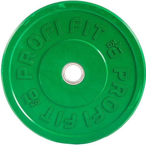 Диск для штанги каучуковый, цветной D51 мм PROFI-FIT 10 кг