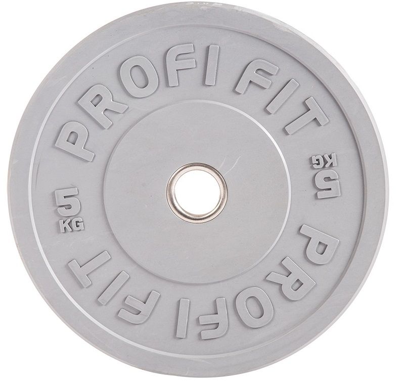 Диск для штанги каучуковый, цветной D51 мм PROFI-FIT 5 кг