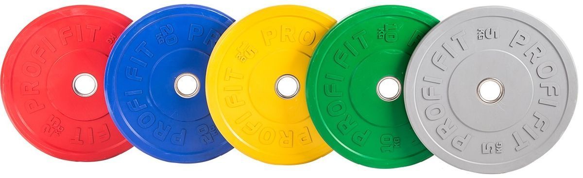 Диск для штанги каучуковый, цветной D51 мм PROFI-FIT 5 кг — изображение 3