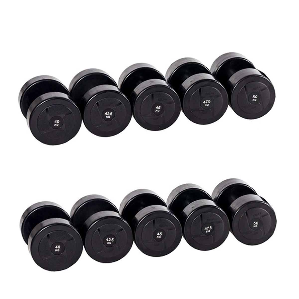 Гантельный ряд силовой (шаг 2,5 кг, 5 пар) PROFI-FIT 40-50 кг