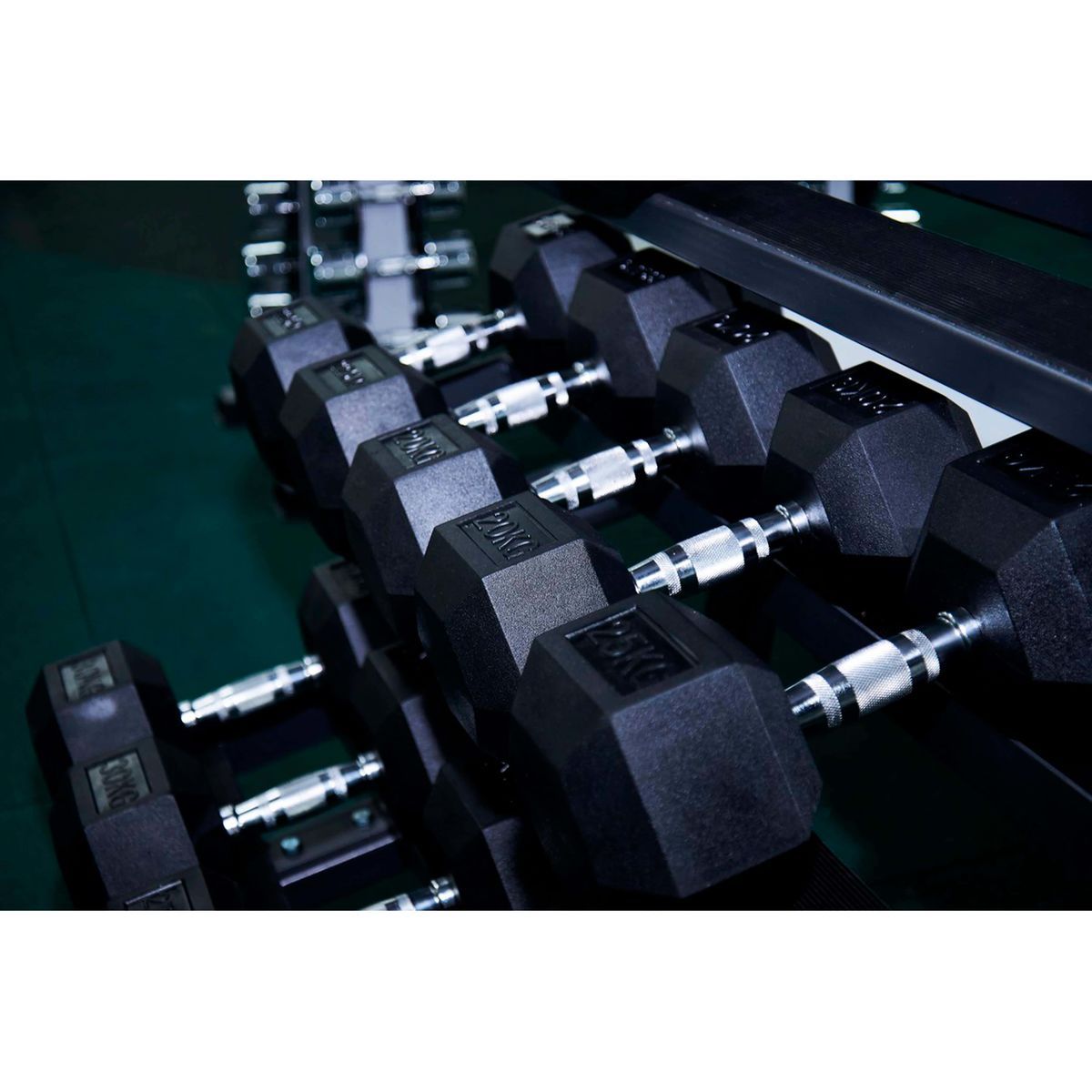 Гантель гексагональная обрезиненная PROFI-FIT 17,5 кг — изображение 3