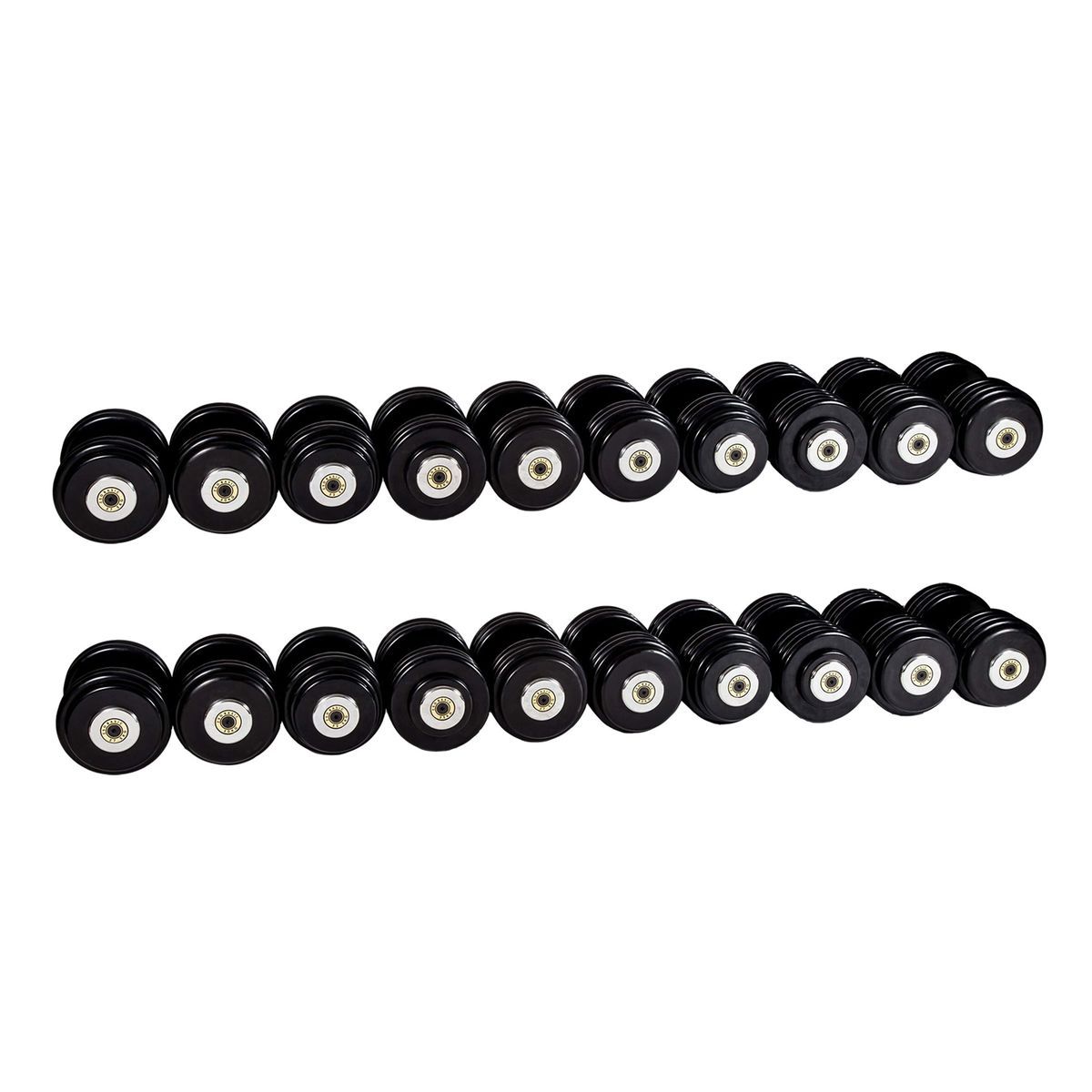 Гантельный ряд базовый (шаг 2,5 кг, 10 пар) PROFI-FIT 27,5-50 кг*