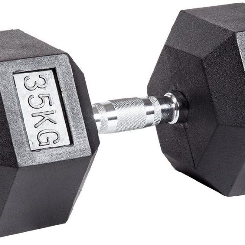 Гантель гексагональная обрезиненная PROFI-FIT 35 кг