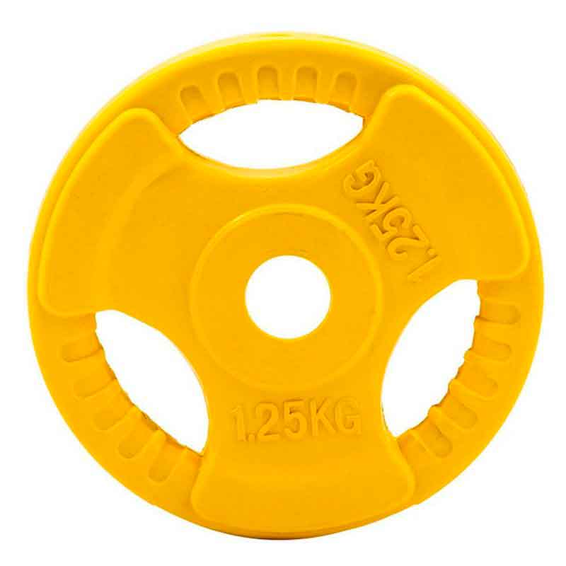 Диск обрезиненный (три хвата, цветной) D26 мм PROFI-FIT 1,25 кг