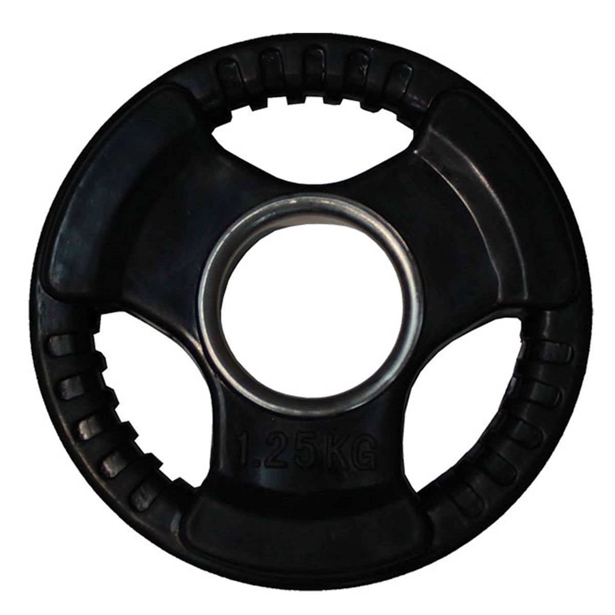 Диск обрезиненный (три хвата, черный) D51 мм PROFI-FIT 1,25 кг