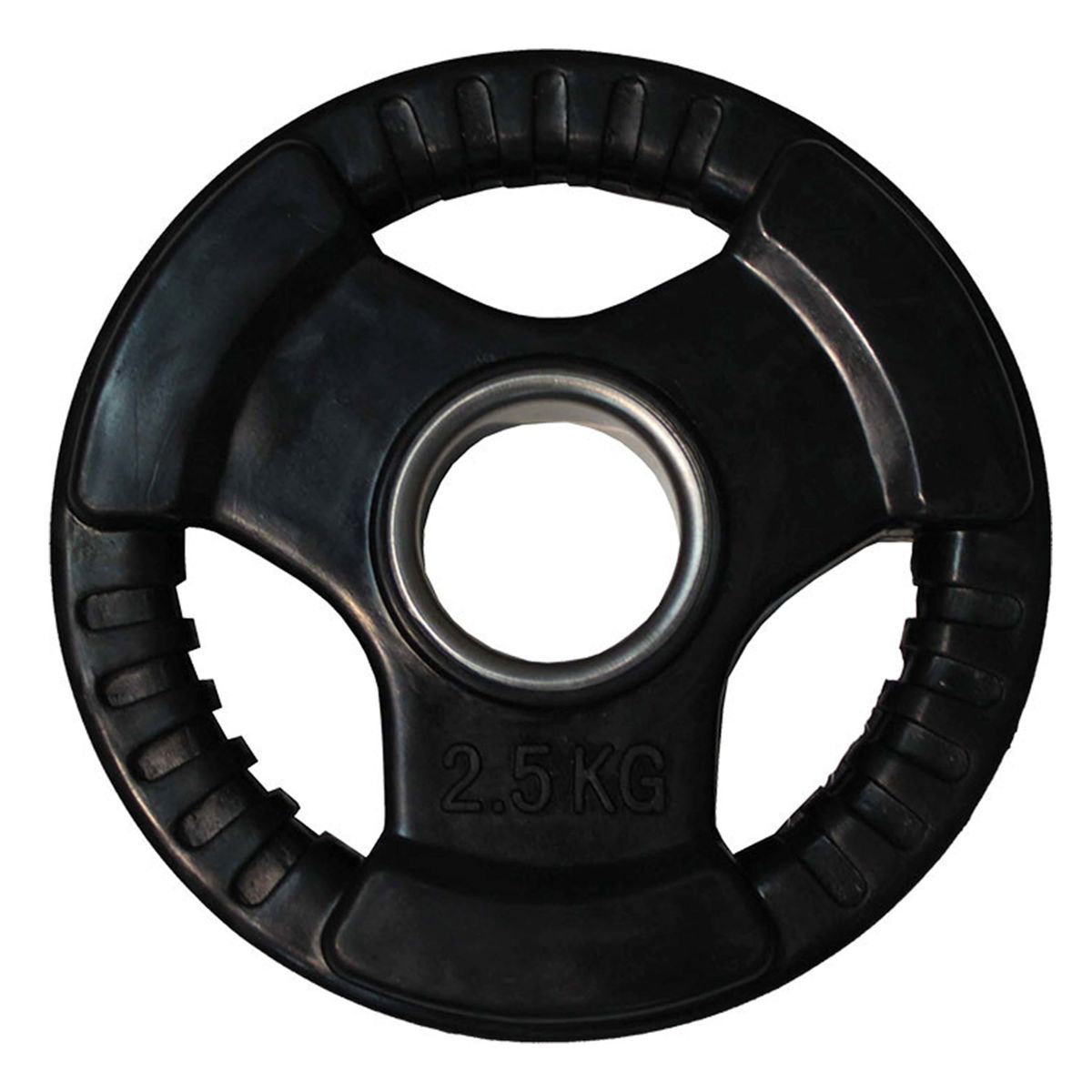 Диск обрезиненный (три хвата, черный) D51 мм PROFI-FIT 2,5 кг
