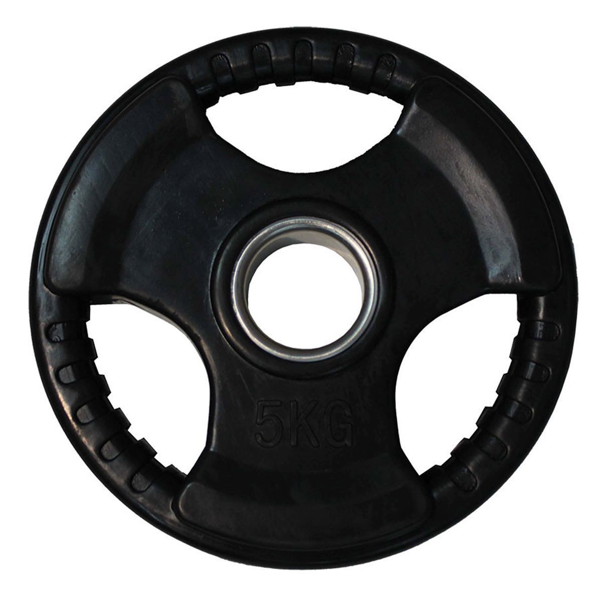 Диск обрезиненный (три хвата, черный) D51 мм PROFI-FIT 5 кг